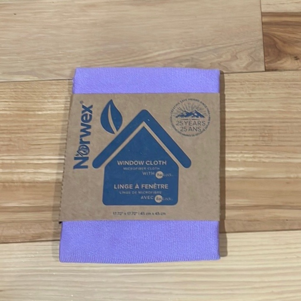 Norwex purple window cloth